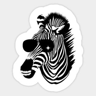 cool zebra Sticker